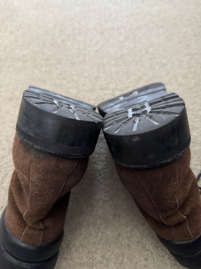 FW15 Saint Laurent by Hedi Slimane Brushed Suede Ranger Boots