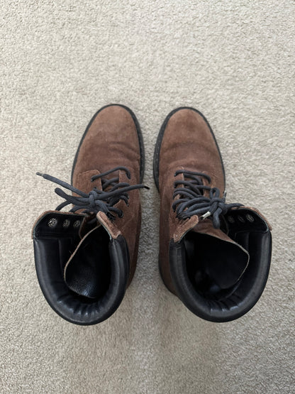 FW15 Saint Laurent by Hedi Slimane Brushed Suede Ranger Boots