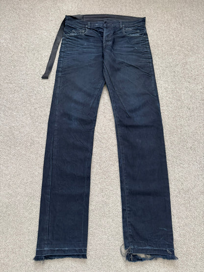 FW08 Rick Owens DRKSHDW "Stag" Whiskered Detroit Cut Denim Jeans