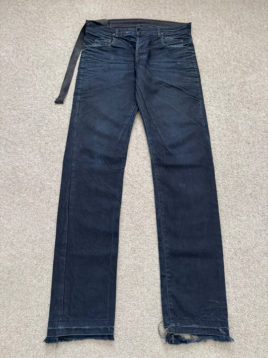 FW08 Rick Owens DRKSHDW "Stag" Whiskered Detroit Cut Denim Jeans