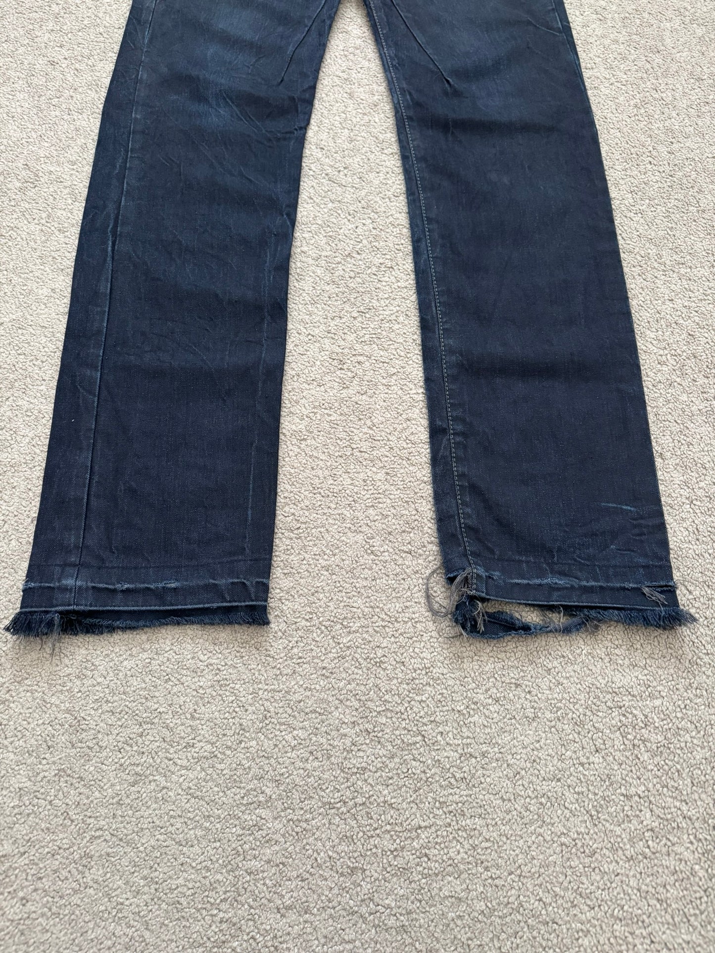 FW08 Rick Owens DRKSHDW "Stag" Whiskered Detroit Cut Denim Jeans