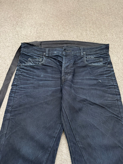 FW08 Rick Owens DRKSHDW "Stag" Whiskered Detroit Cut Denim Jeans