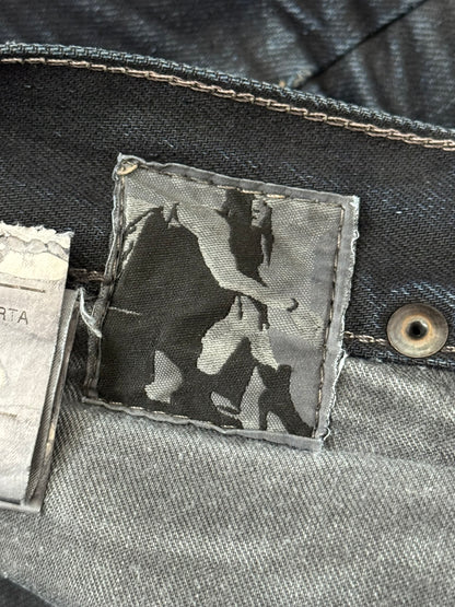 FW08 Rick Owens DRKSHDW "Stag" Whiskered Detroit Cut Denim Jeans