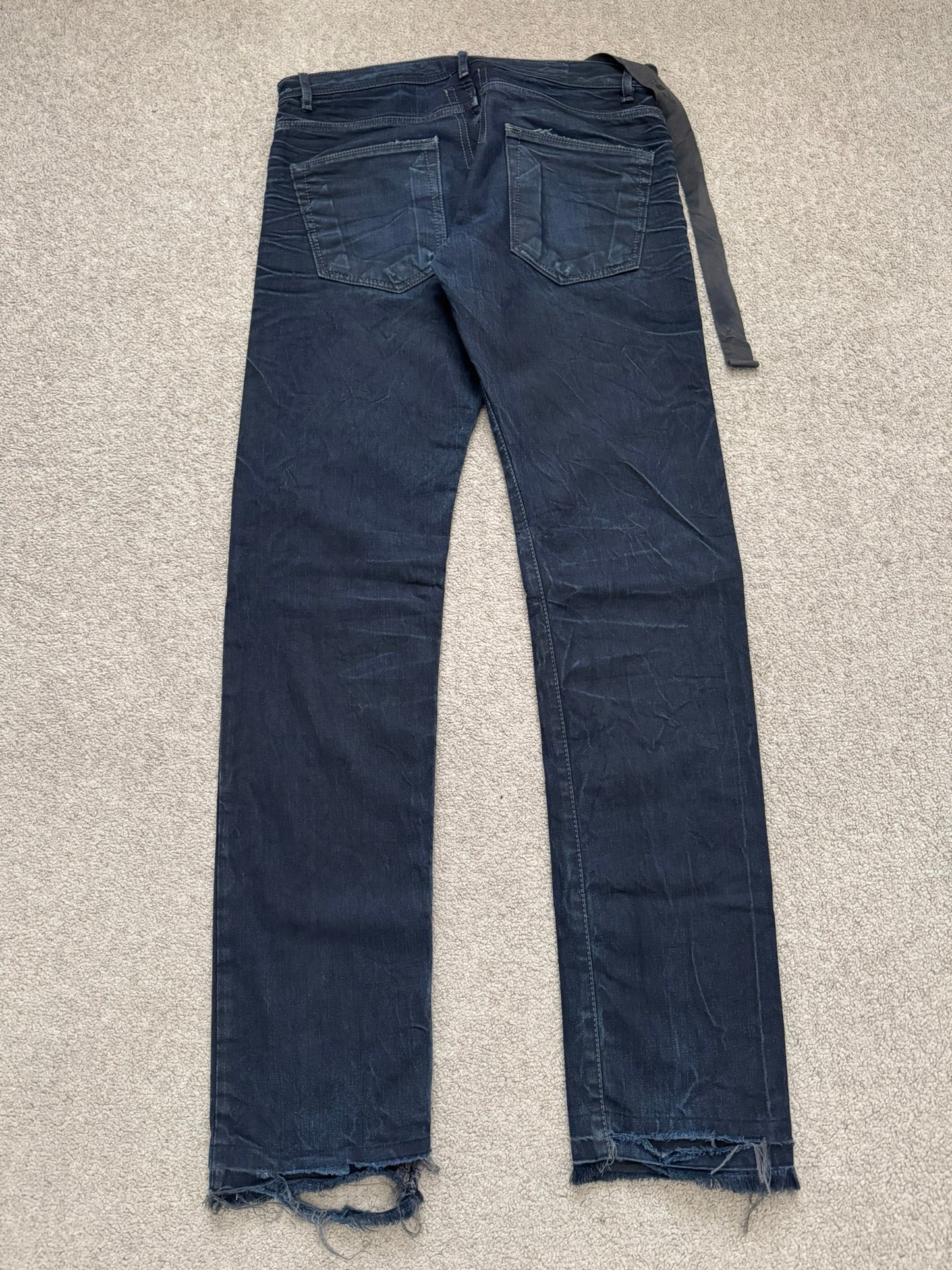 FW08 Rick Owens DRKSHDW "Stag" Whiskered Detroit Cut Denim Jeans