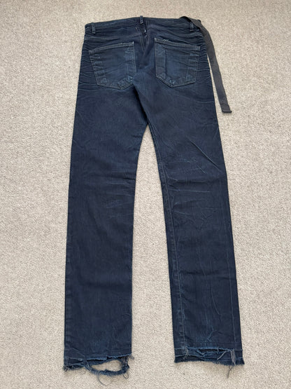 FW08 Rick Owens DRKSHDW "Stag" Whiskered Detroit Cut Denim Jeans
