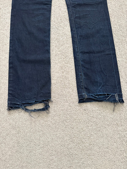 FW08 Rick Owens DRKSHDW "Stag" Whiskered Detroit Cut Denim Jeans