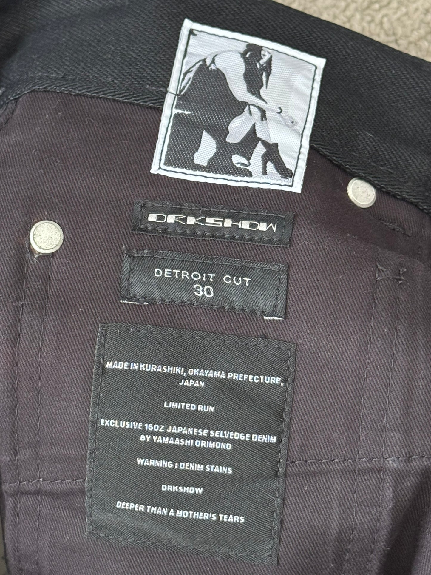 FW23 Rick Owens DRKSHDW MIJ Selvedge Detroit Cut Denim Jeans