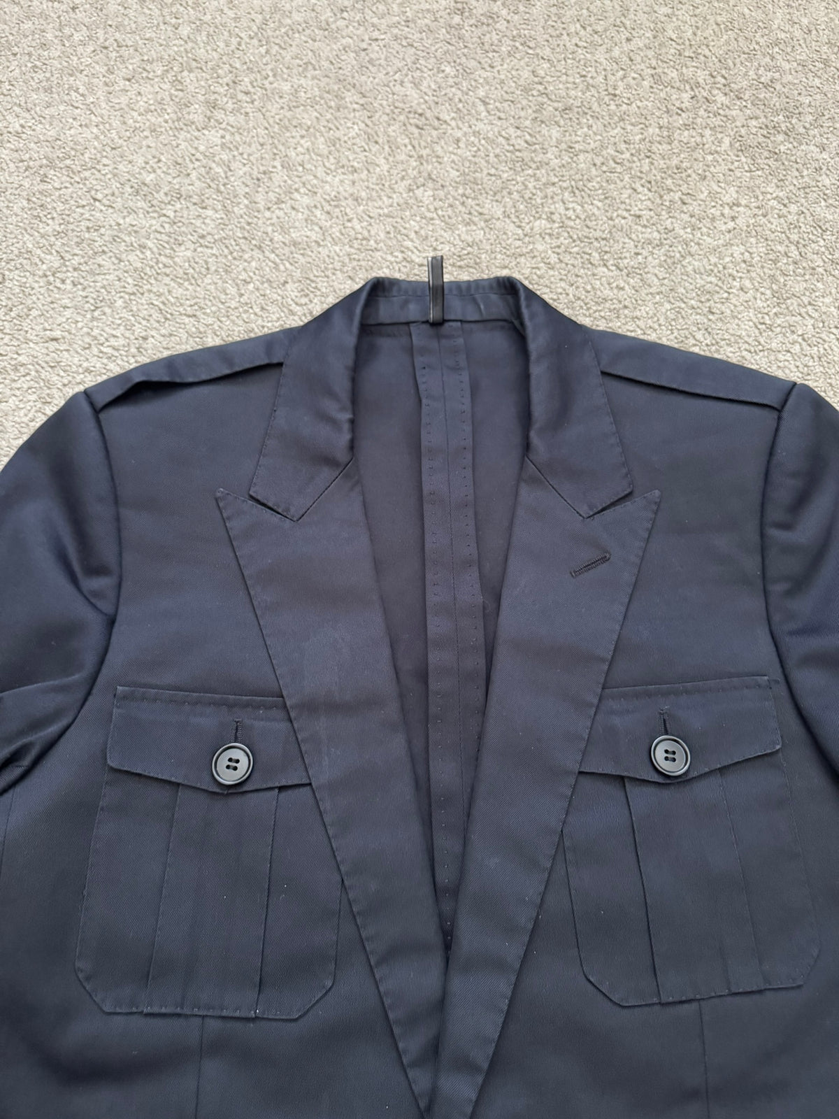SS06 Dior Homme by Hedi Slimane Navy Safari Cargo Blazer Jacket
