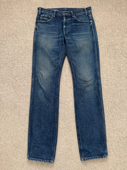 SS20 Celine by Hedi Slimane Indigo Dark Wash Slim Denim Jeans