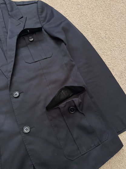 SS06 Dior Homme by Hedi Slimane Navy Safari Cargo Blazer Jacket