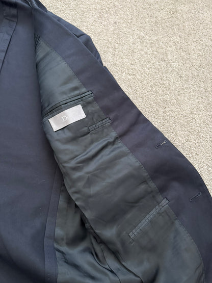 SS06 Dior Homme by Hedi Slimane Navy Safari Cargo Blazer Jacket