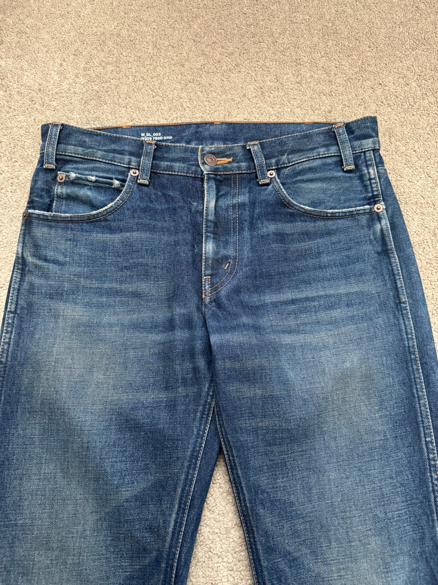 SS20 Celine by Hedi Slimane Indigo Dark Wash Slim Denim Jeans