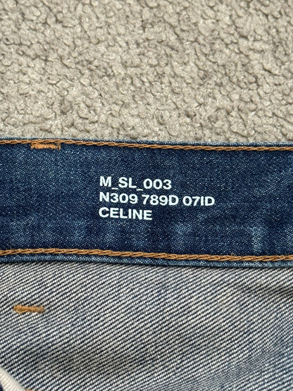 SS20 Celine by Hedi Slimane Indigo Dark Wash Slim Denim Jeans