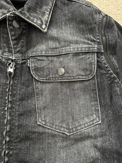 SS04 Number (N)ine Convertible Zipper Pain Denim Jacket