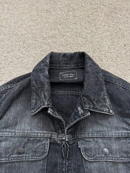 SS04 Number (N)ine Convertible Zipper Pain Denim Jacket