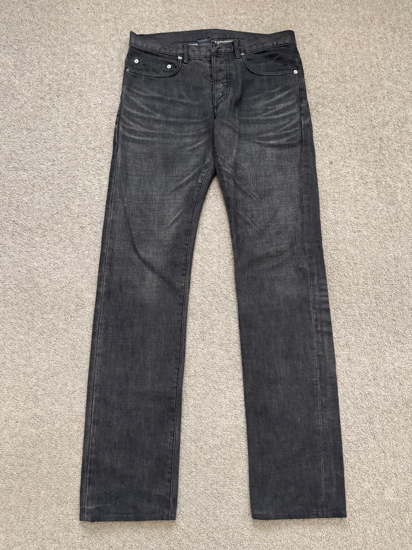 Dior Homme by Hedi Slimane MIJ Black Clawmark Denim Jeans