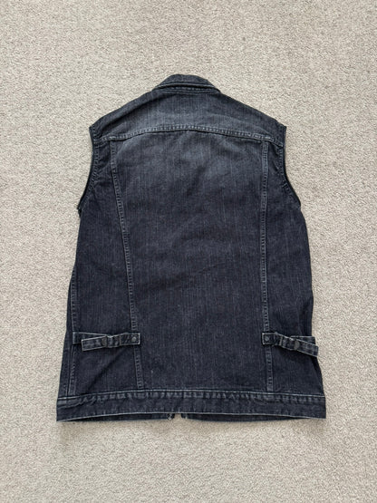 SS04 Number (N)ine Convertible Zipper Pain Denim Jacket