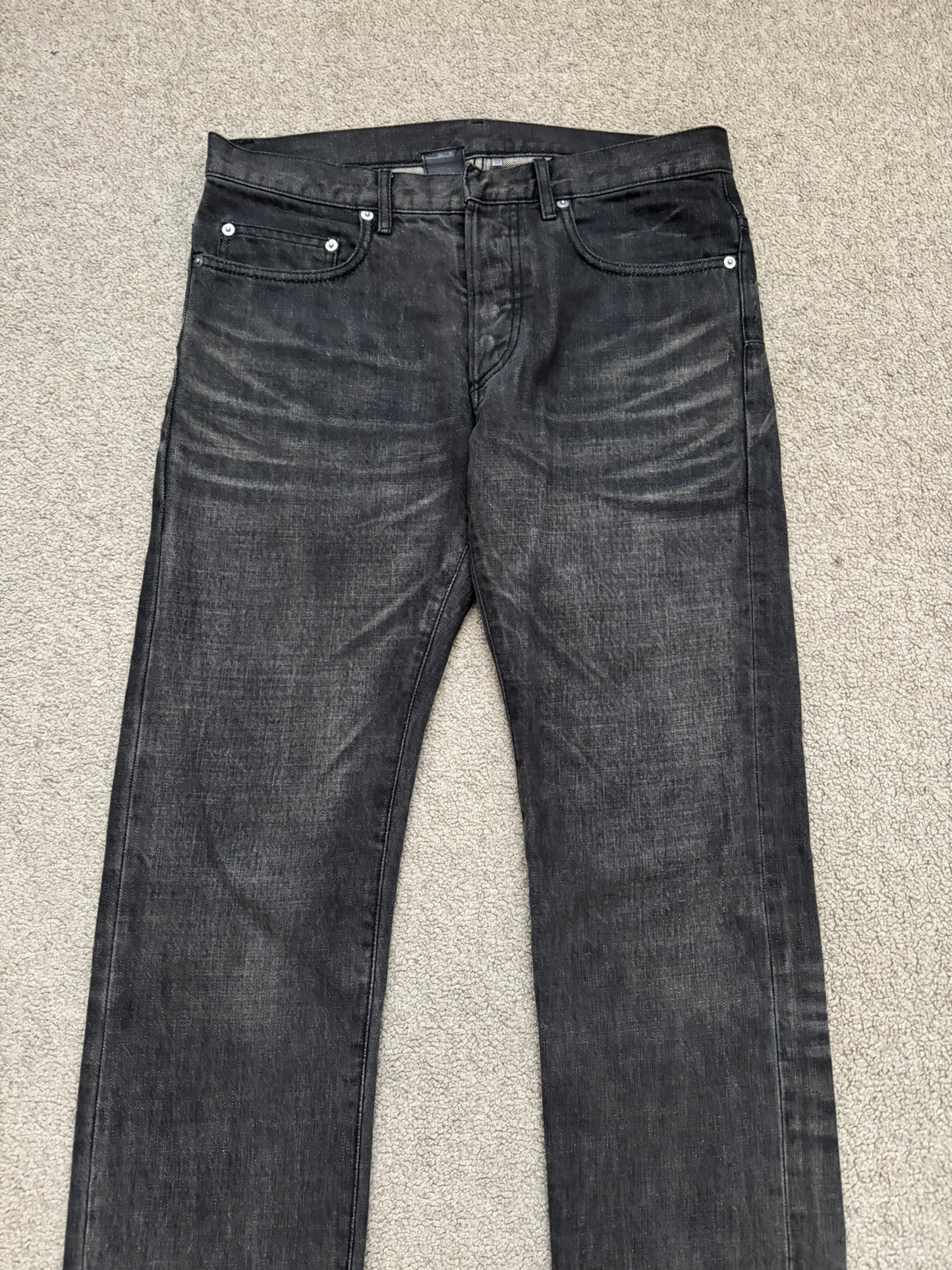 Dior Homme by Hedi Slimane MIJ Black Clawmark Denim Jeans
