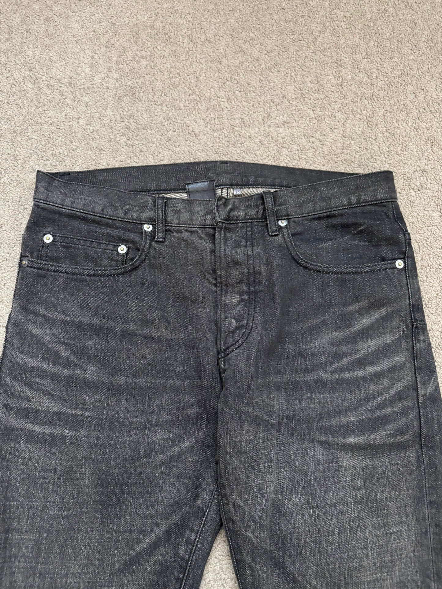 Dior Homme by Hedi Slimane MIJ Black Clawmark Denim Jeans