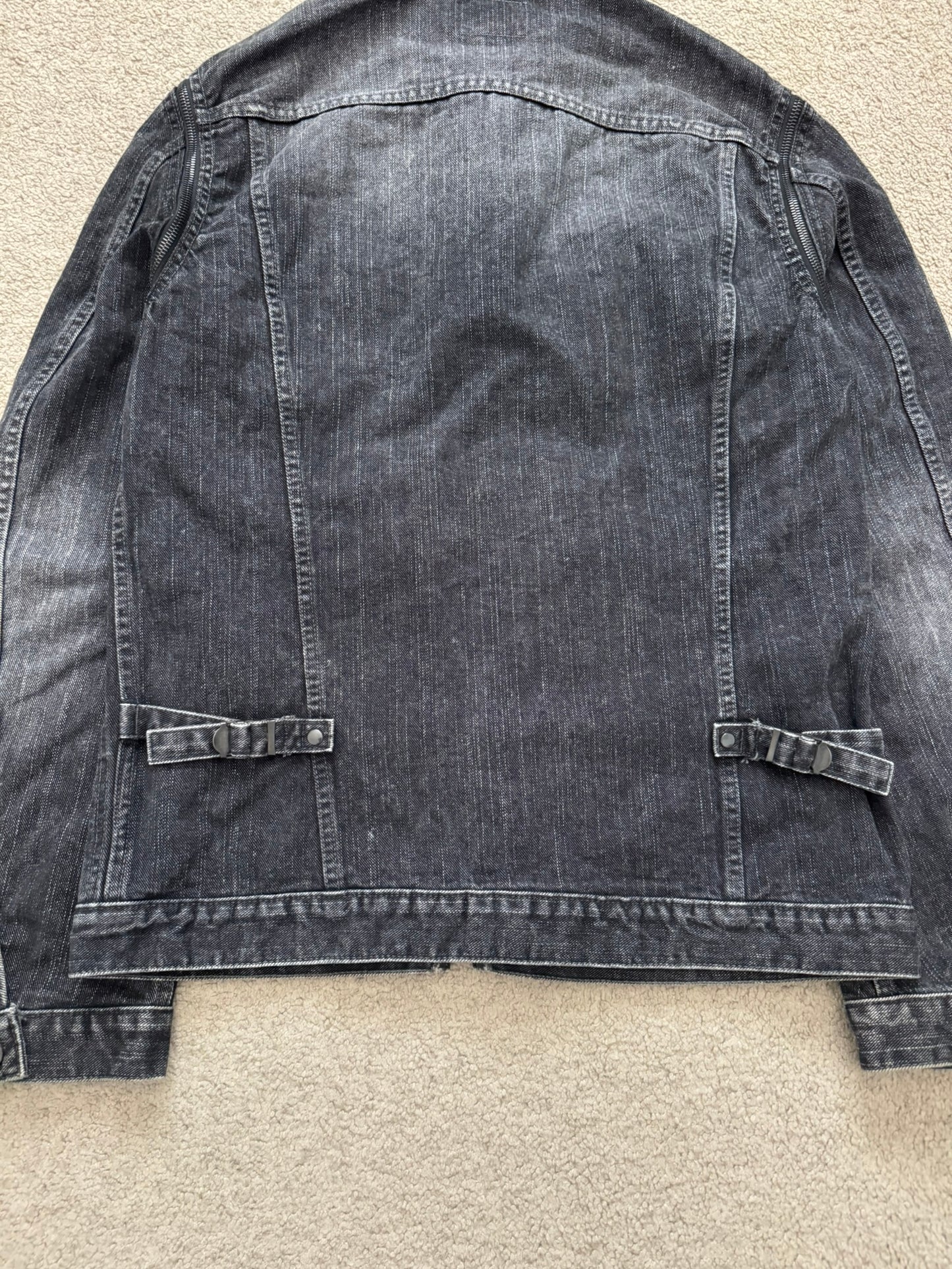 SS04 Number (N)ine Convertible Zipper Pain Denim Jacket