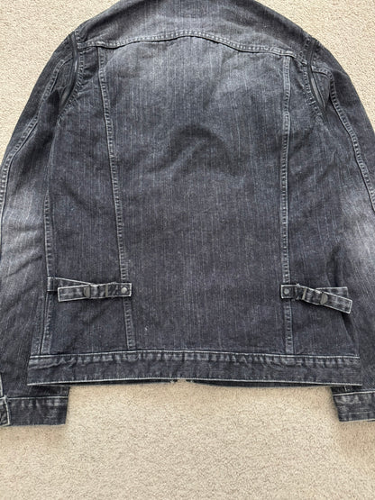 SS04 Number (N)ine Convertible Zipper Pain Denim Jacket