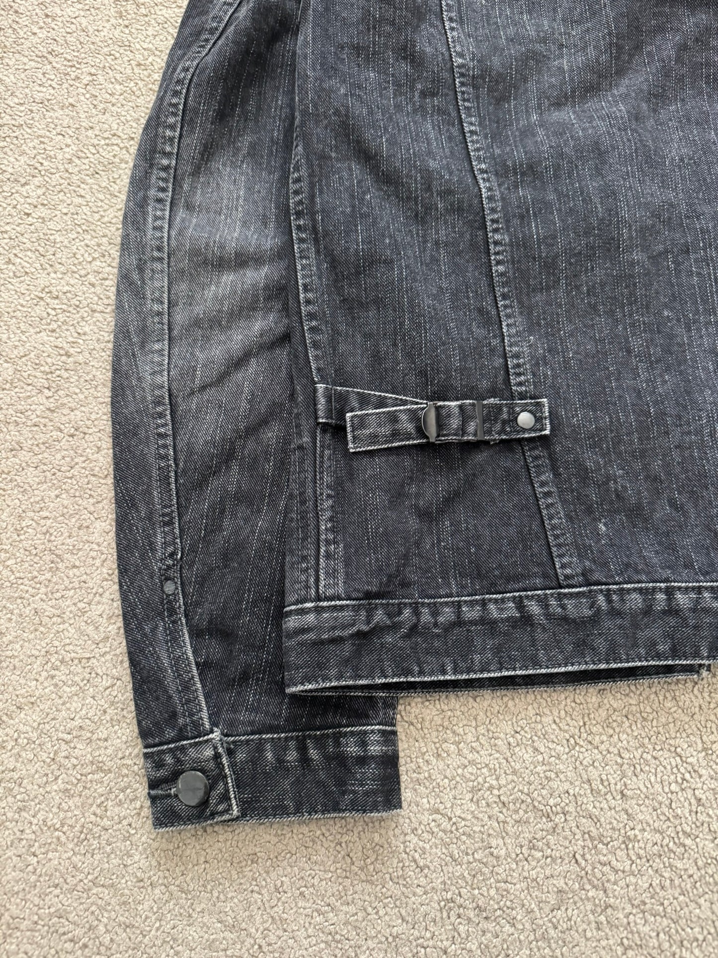 SS04 Number (N)ine Convertible Zipper Pain Denim Jacket