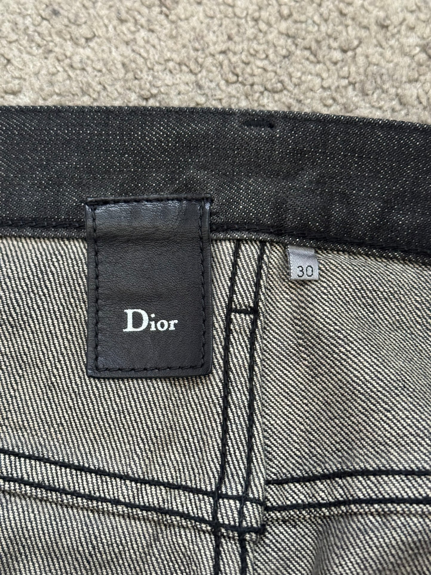 Dior Homme by Hedi Slimane MIJ Black Clawmark Denim Jeans