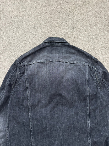 SS04 Number (N)ine Convertible Zipper Pain Denim Jacket