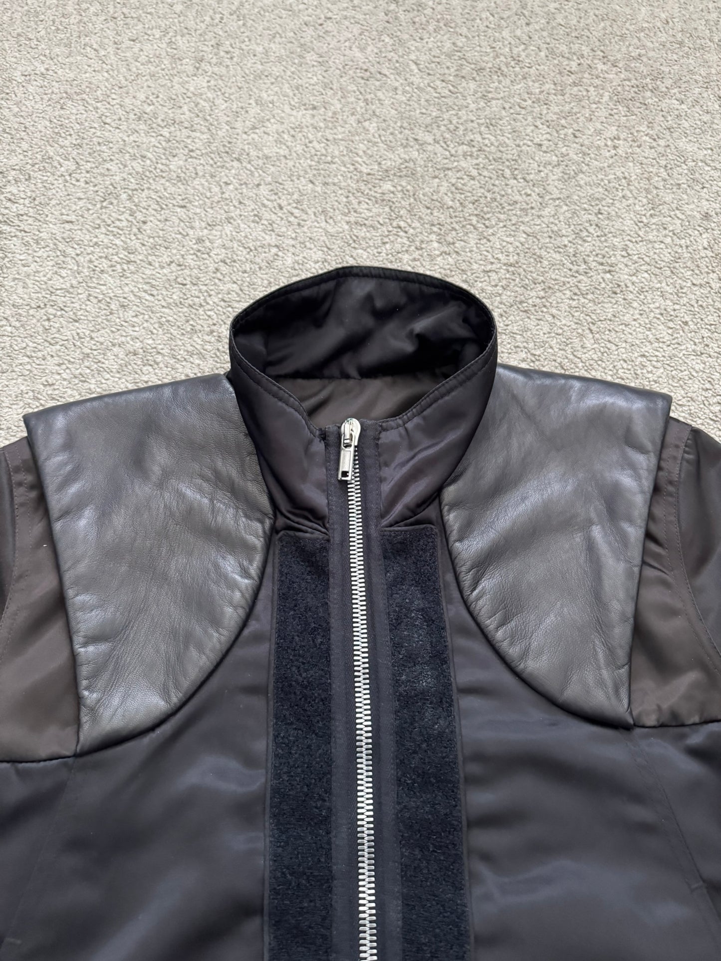 SS20 Rick Owens Mainline Tecuatl Stag Hybrid Leather Jacket