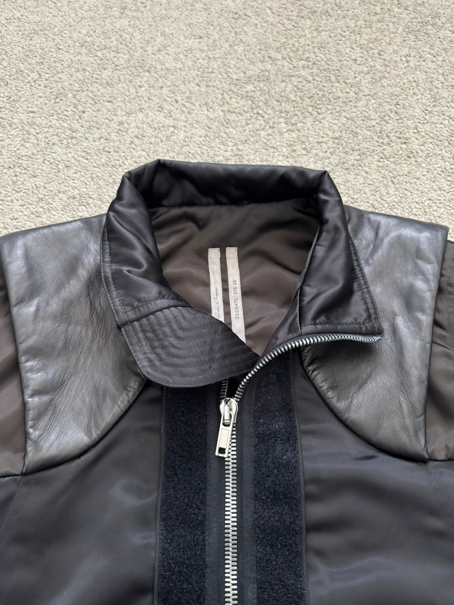 SS20 Rick Owens Mainline Tecuatl Stag Hybrid Leather Jacket