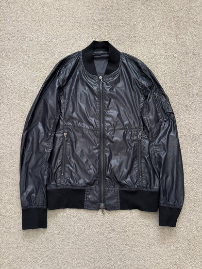 Kazuyuki Kumagai Attachment Black Nylon MA-1 Bomber Jacket