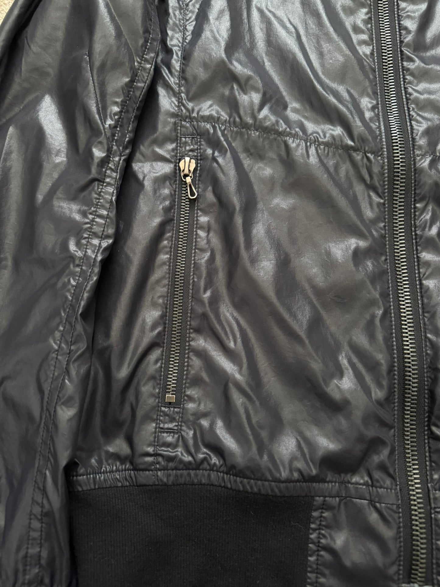 Kazuyuki Kumagai Attachment Black Nylon MA-1 Bomber Jacket