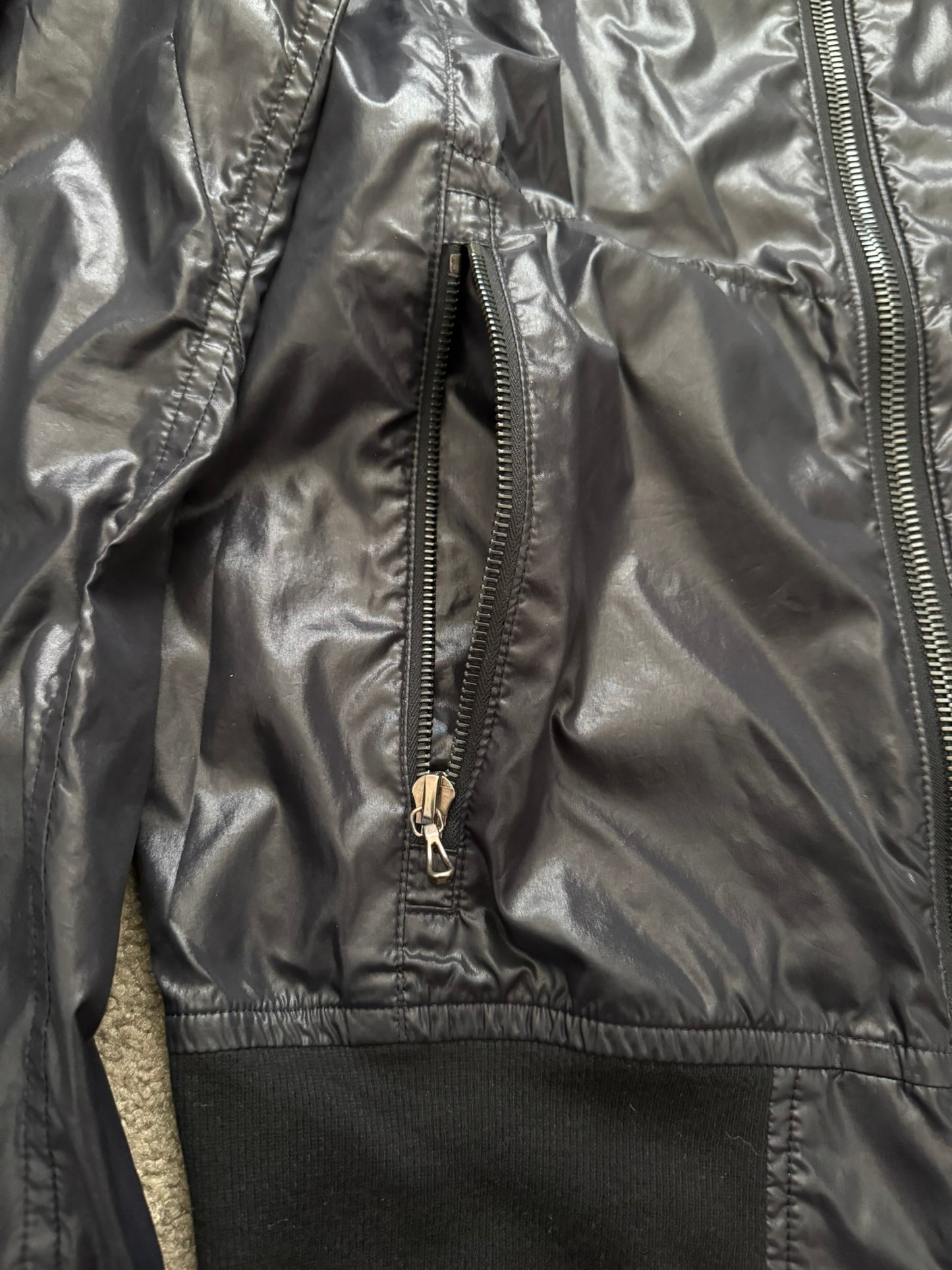 Kazuyuki Kumagai Attachment Black Nylon MA-1 Bomber Jacket