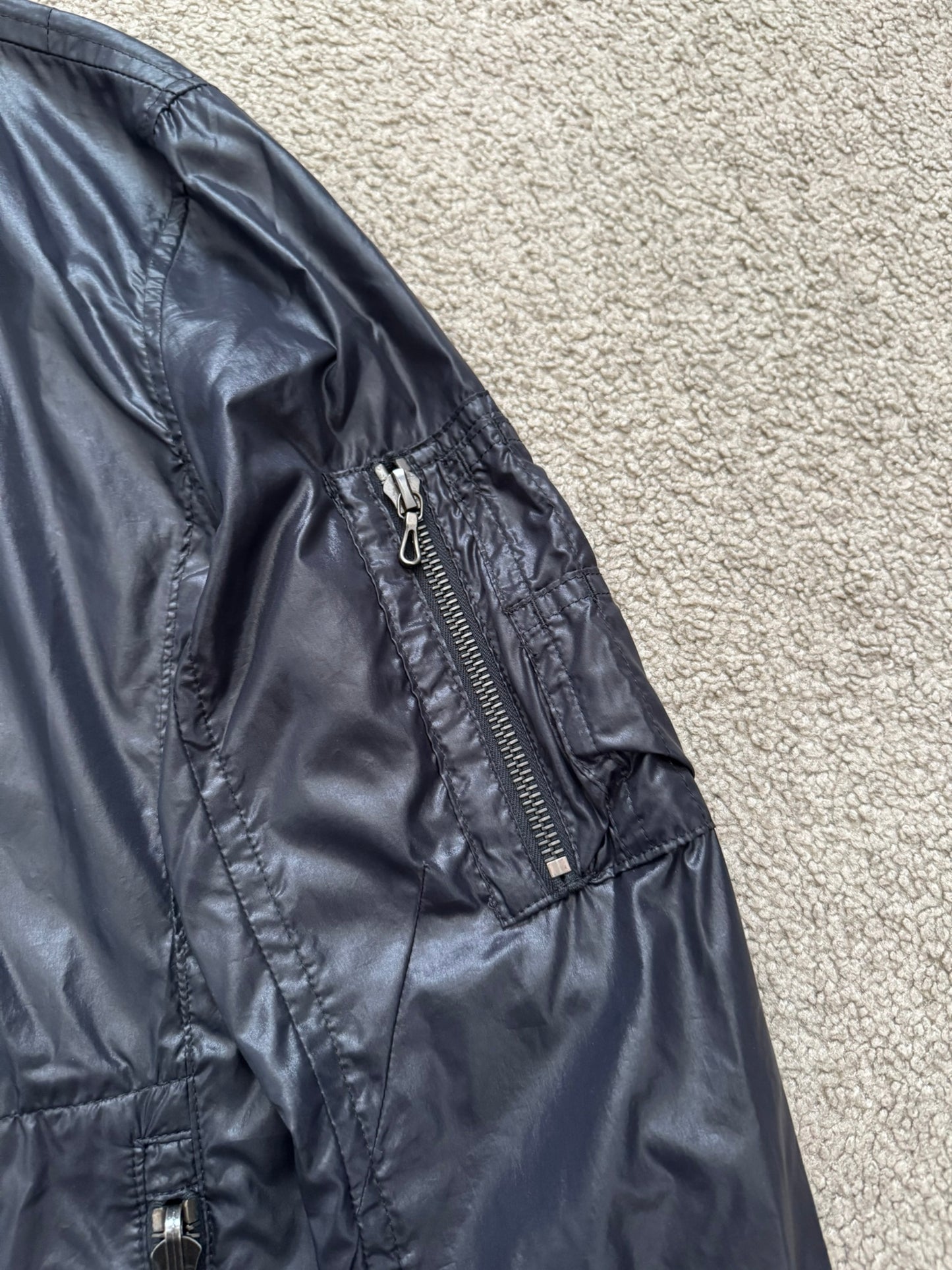 Kazuyuki Kumagai Attachment Black Nylon MA-1 Bomber Jacket
