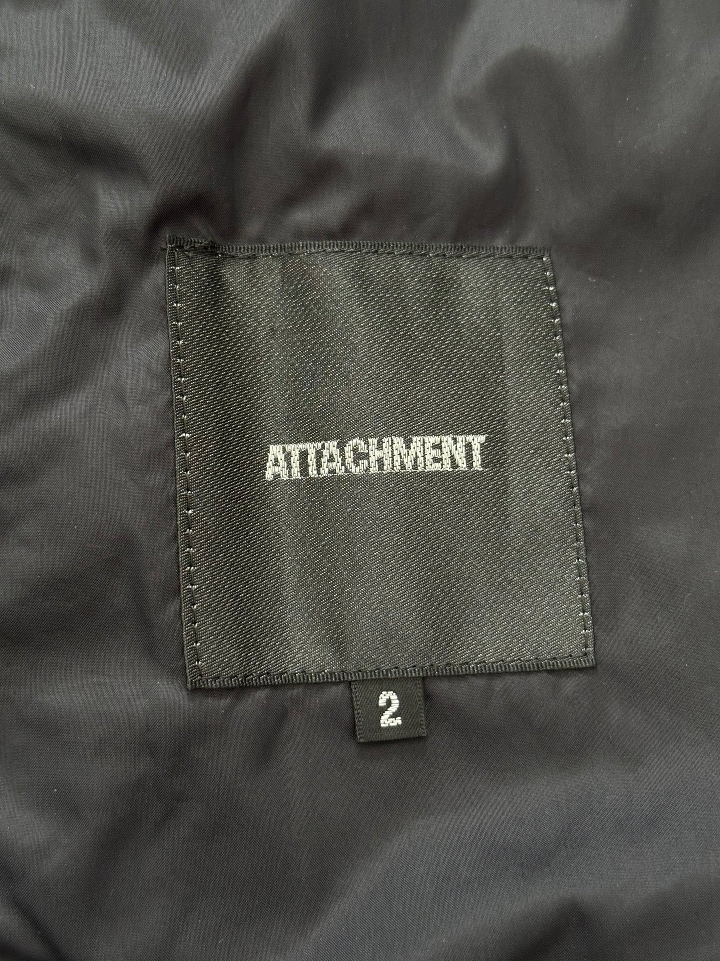 Kazuyuki Kumagai Attachment Black Nylon MA-1 Bomber Jacket