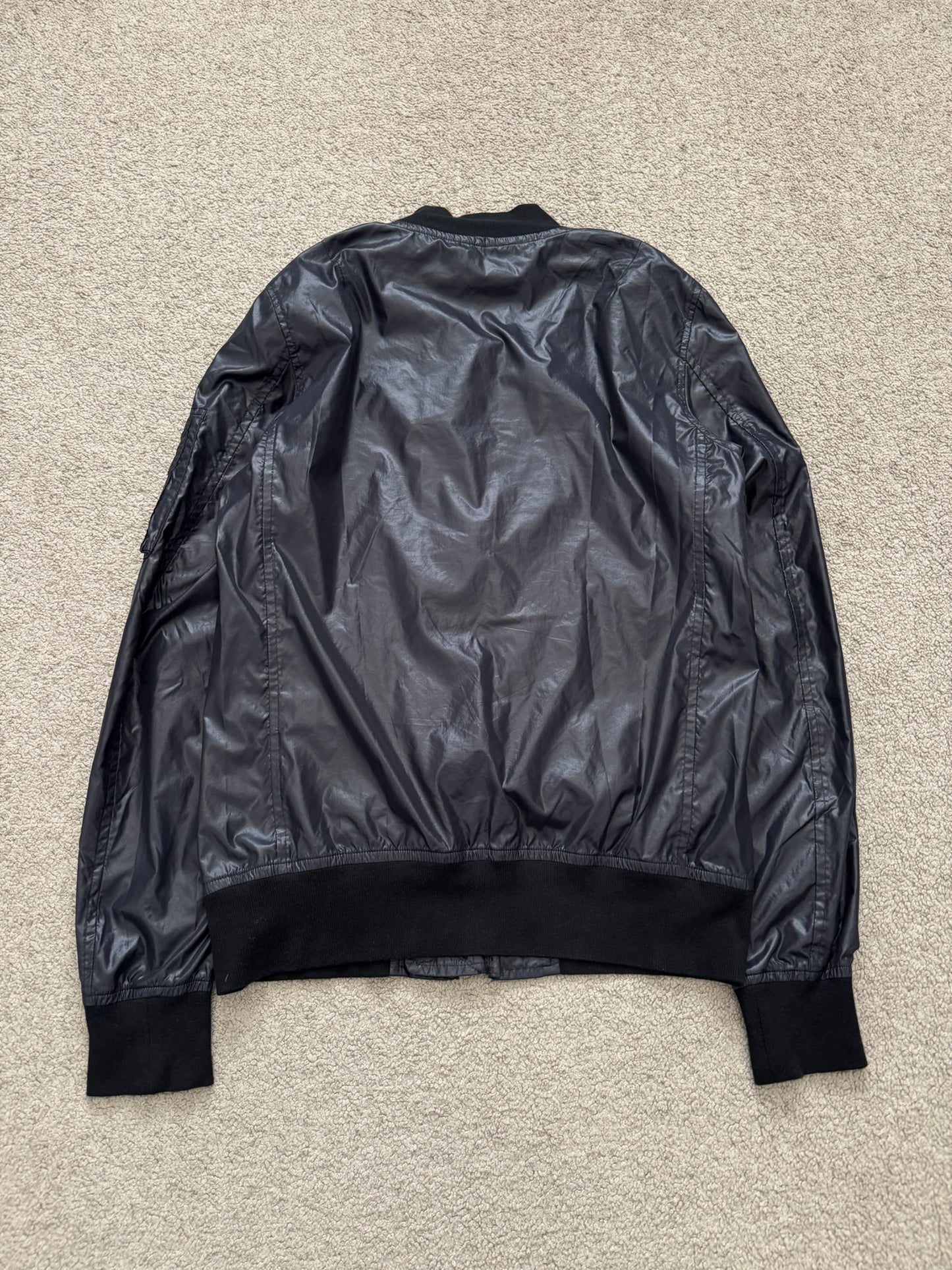 Kazuyuki Kumagai Attachment Black Nylon MA-1 Bomber Jacket