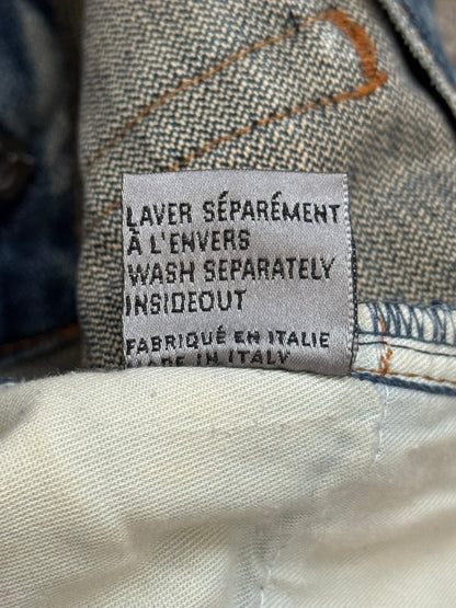 SS07 Dior Homme by Hedi Slimane Faded Washed Whiskered Denim Jeans