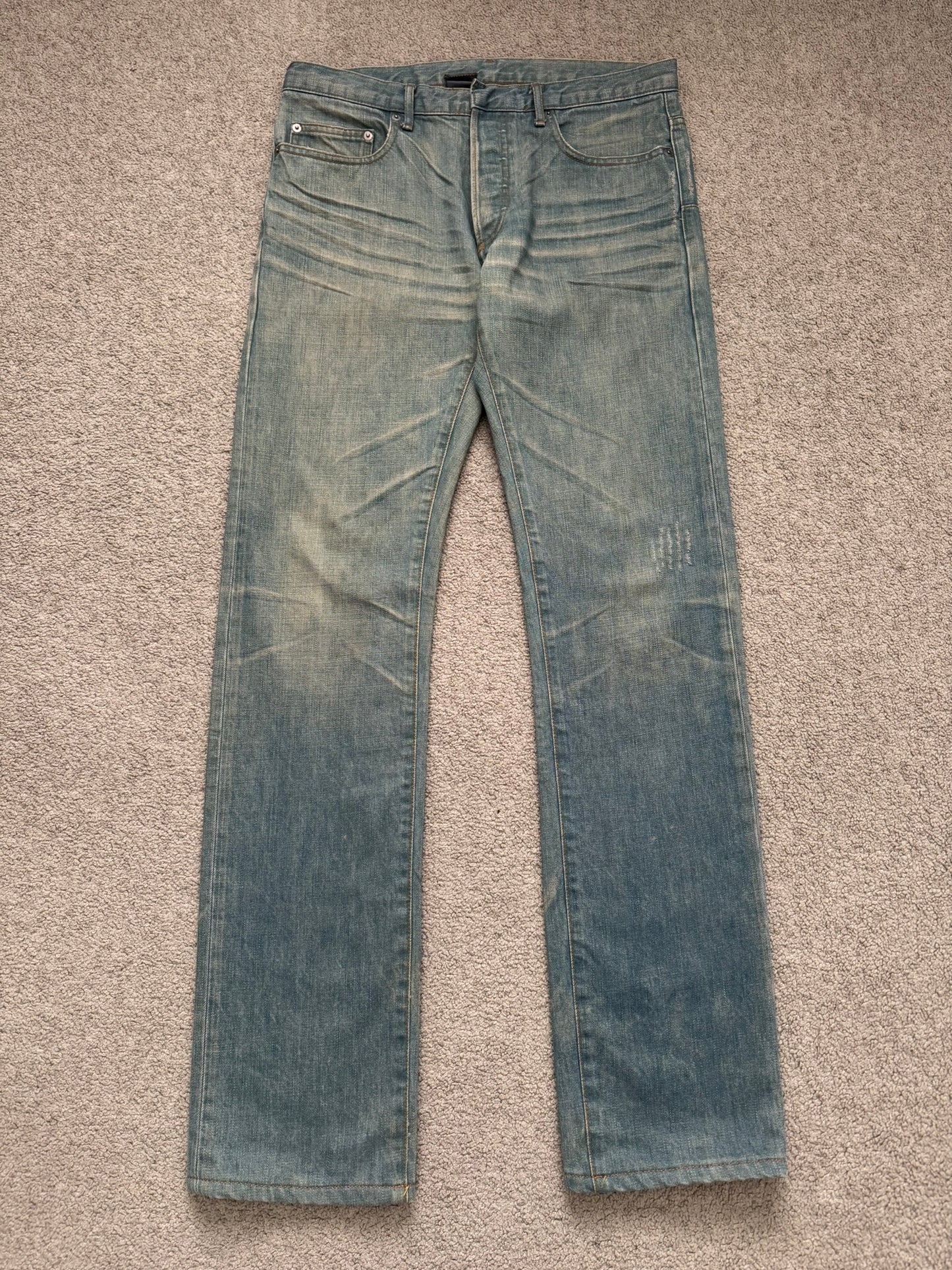 SS04 Dior Homme by Hedi Slimane “Bleu Claire” Washed Denim Jeans