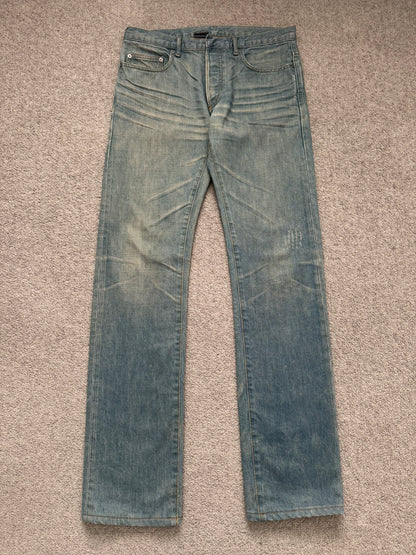 SS04 Dior Homme by Hedi Slimane “Bleu Claire” Washed Denim Jeans