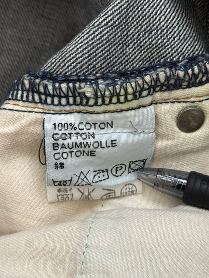 AW06 Dior Homme by Hedi Slimane MIJ Clawmark Blue Washed Denim Jeans