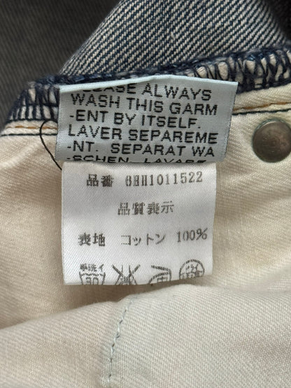 AW06 Dior Homme by Hedi Slimane MIJ Clawmark Blue Washed Denim Jeans