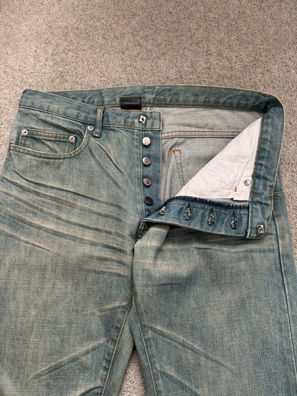 SS04 Dior Homme by Hedi Slimane “Bleu Claire” Washed Denim Jeans