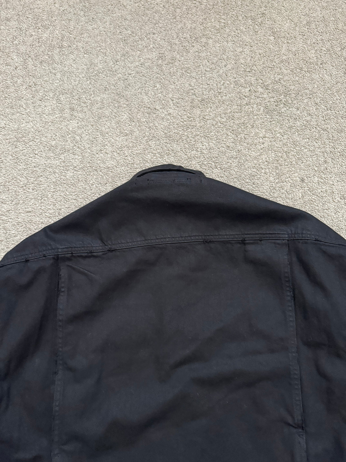 SS19 Julius x I.T. Black Waxed Boxy Cropped Denim Jacket