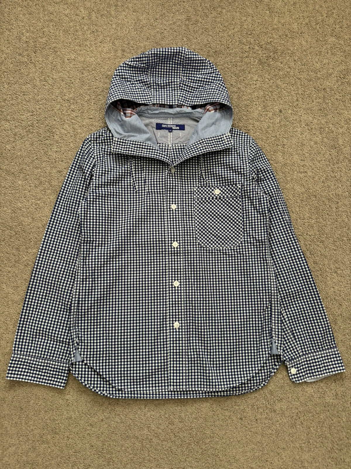 SS13 Junya Watanabe MAN Checkered Hooded Shirt Parka Jacket
