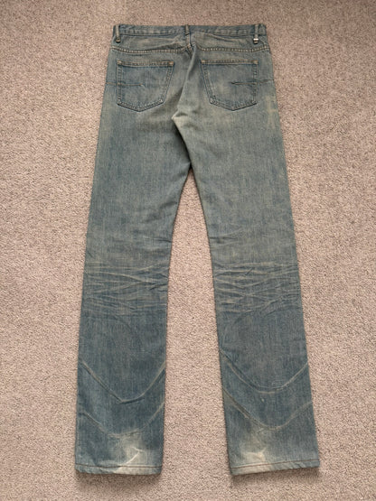 SS04 Dior Homme by Hedi Slimane “Bleu Claire” Washed Denim Jeans