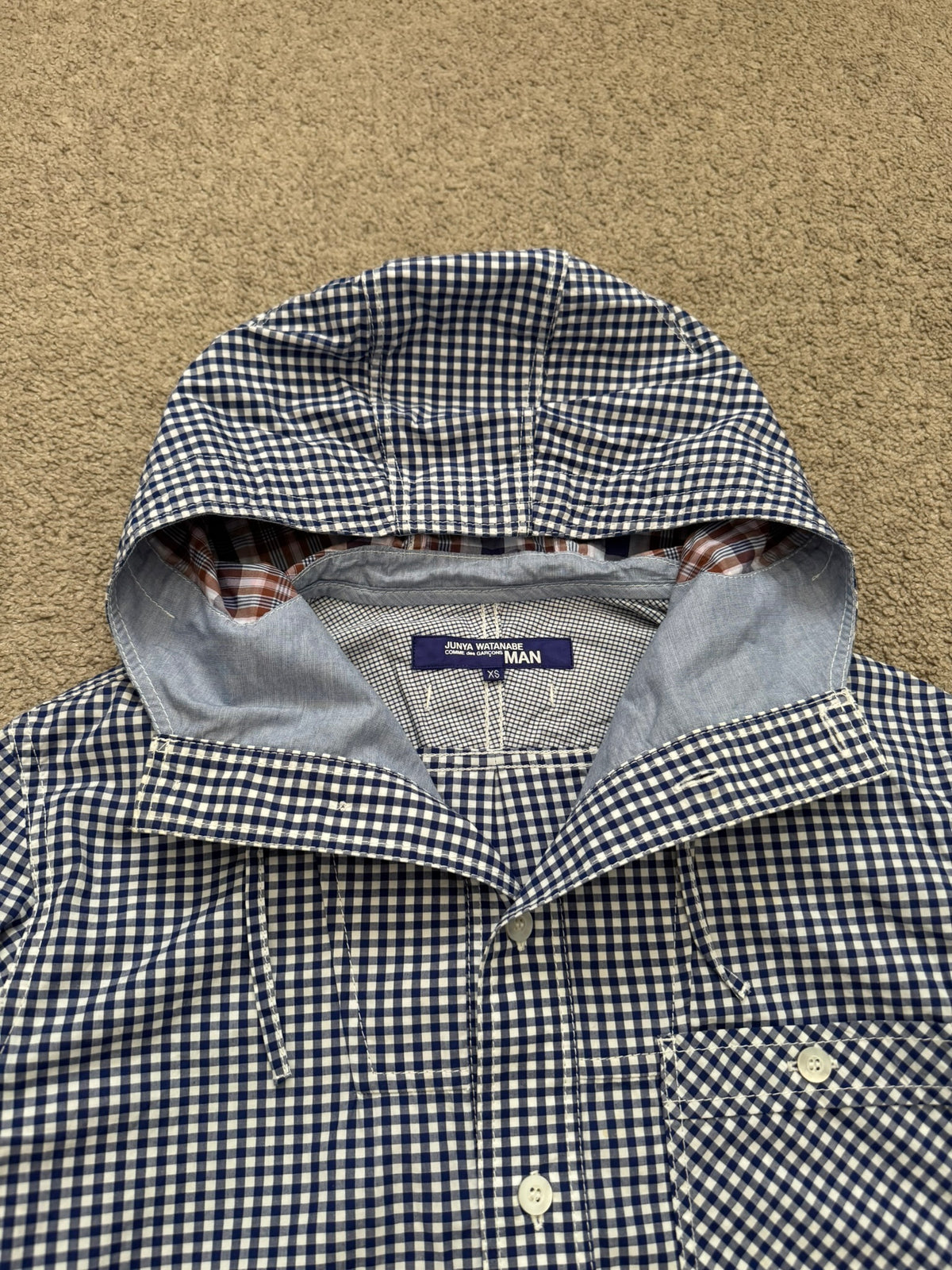 SS13 Junya Watanabe MAN Checkered Hooded Shirt Parka Jacket