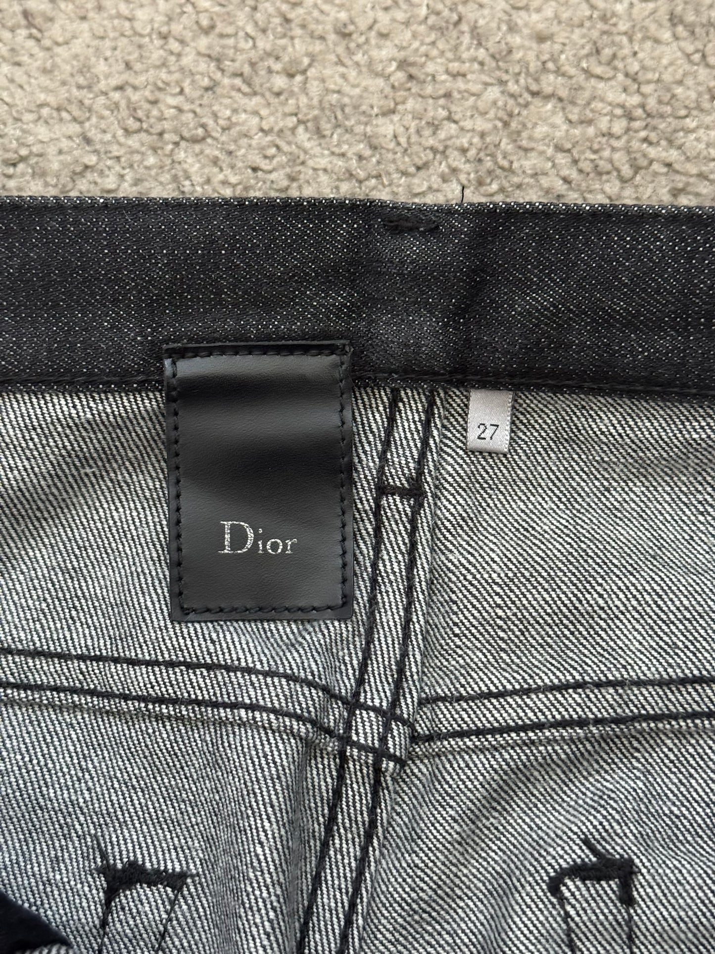 AW08 Dior Homme MIJ Black Raw Denim Jeans