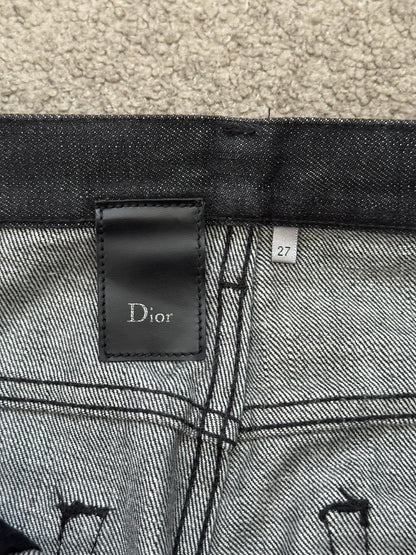 AW08 Dior Homme MIJ Black Raw Denim Jeans