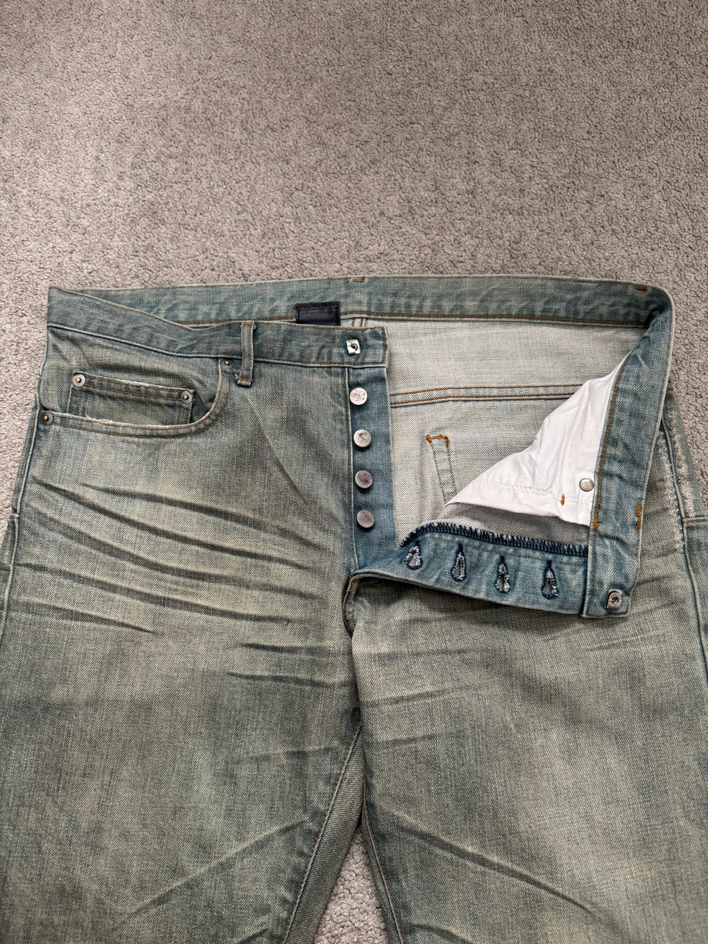 SS04 Dior Homme by Hedi Slimane “Dirty Bleu Claire” Denim Jeans
