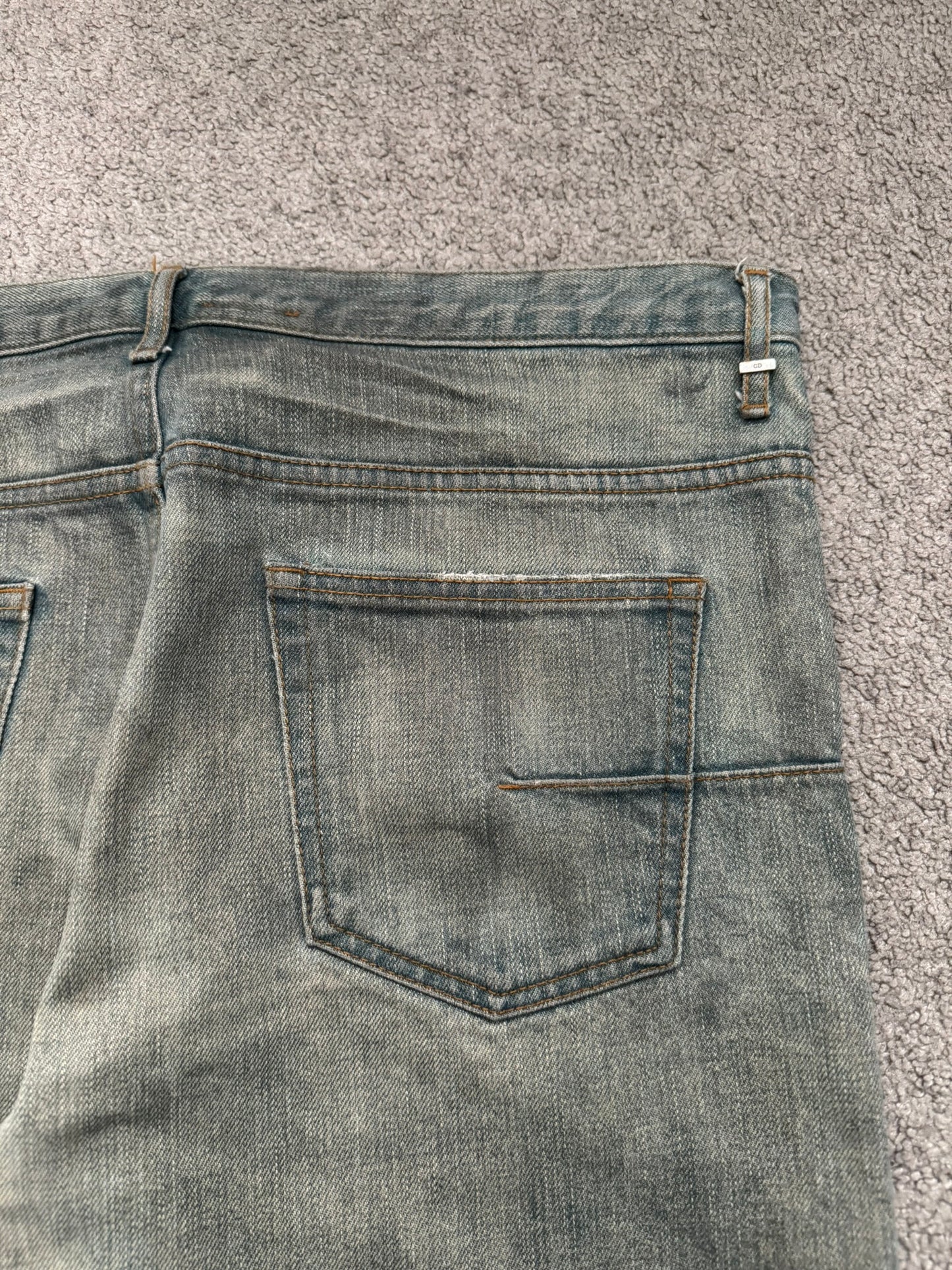 SS04 Dior Homme by Hedi Slimane “Dirty Bleu Claire” Denim Jeans